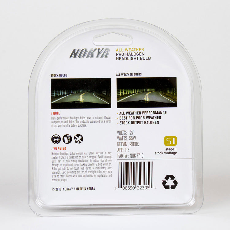 Nokya All Weather 2900K Stage 1 Halogen Bulb H3 55W