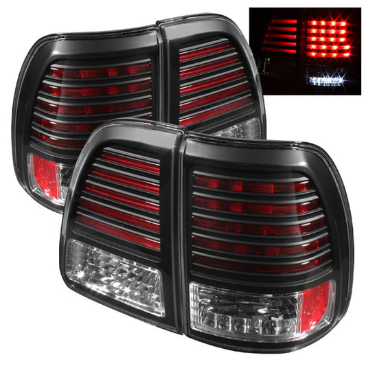 1998-2005 Toyota Land Cruiser LED Tail Lights - Black