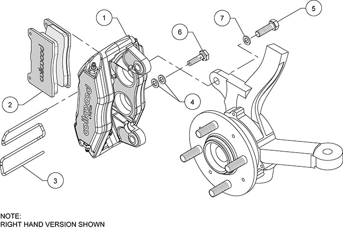 Wilwood Direct Bolt-On Forged DPHA Front Caliper Kit Honda / Acura