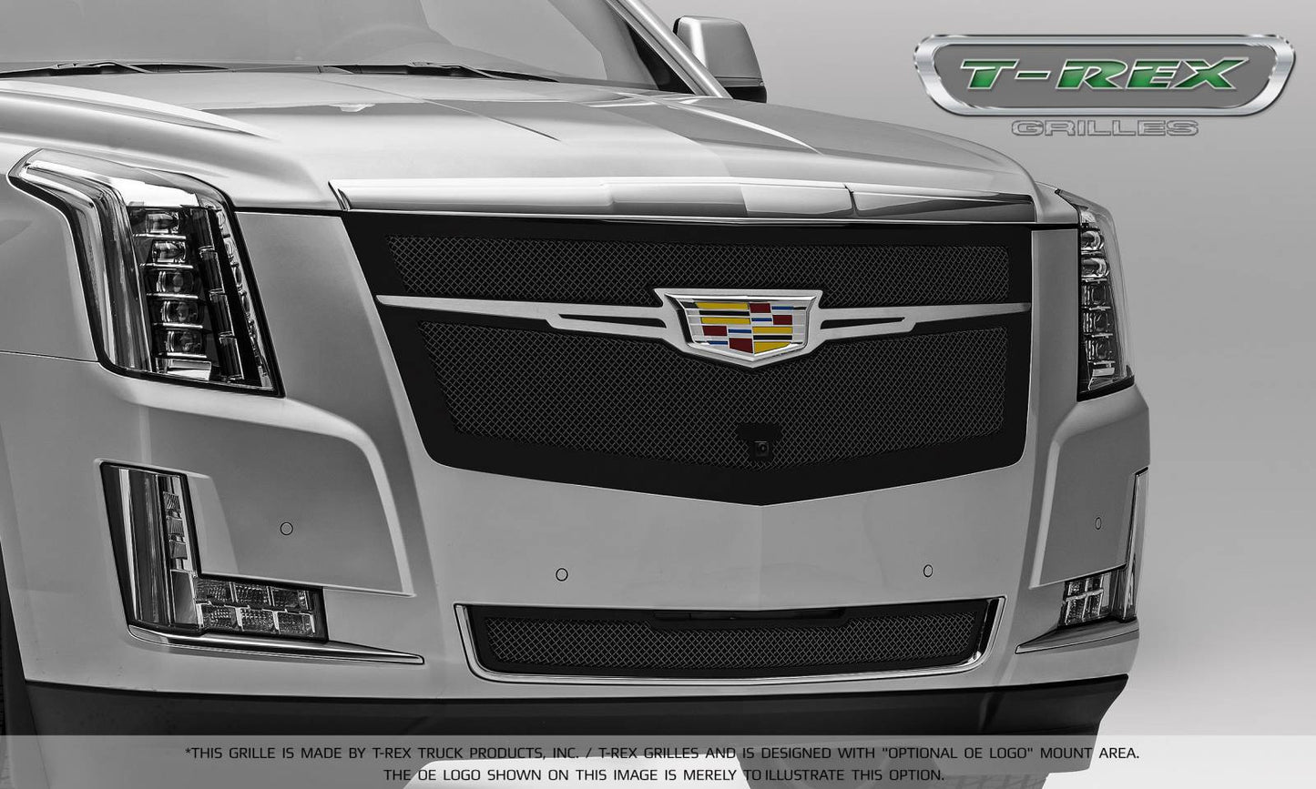 T-Rex Upper Class Main Grille Replacement 2015-2016 Cadillac Escalade ( Black w/ Chrome Plated Center Trim Piece)