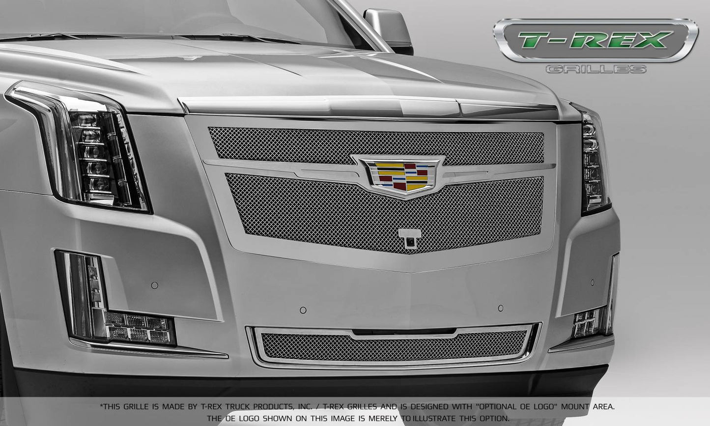 T-Rex Upper Class Main Grille Replacement 2015-2016 Cadillac Escalade (Chrome Plated w/ Chrome Center Trim Piece)