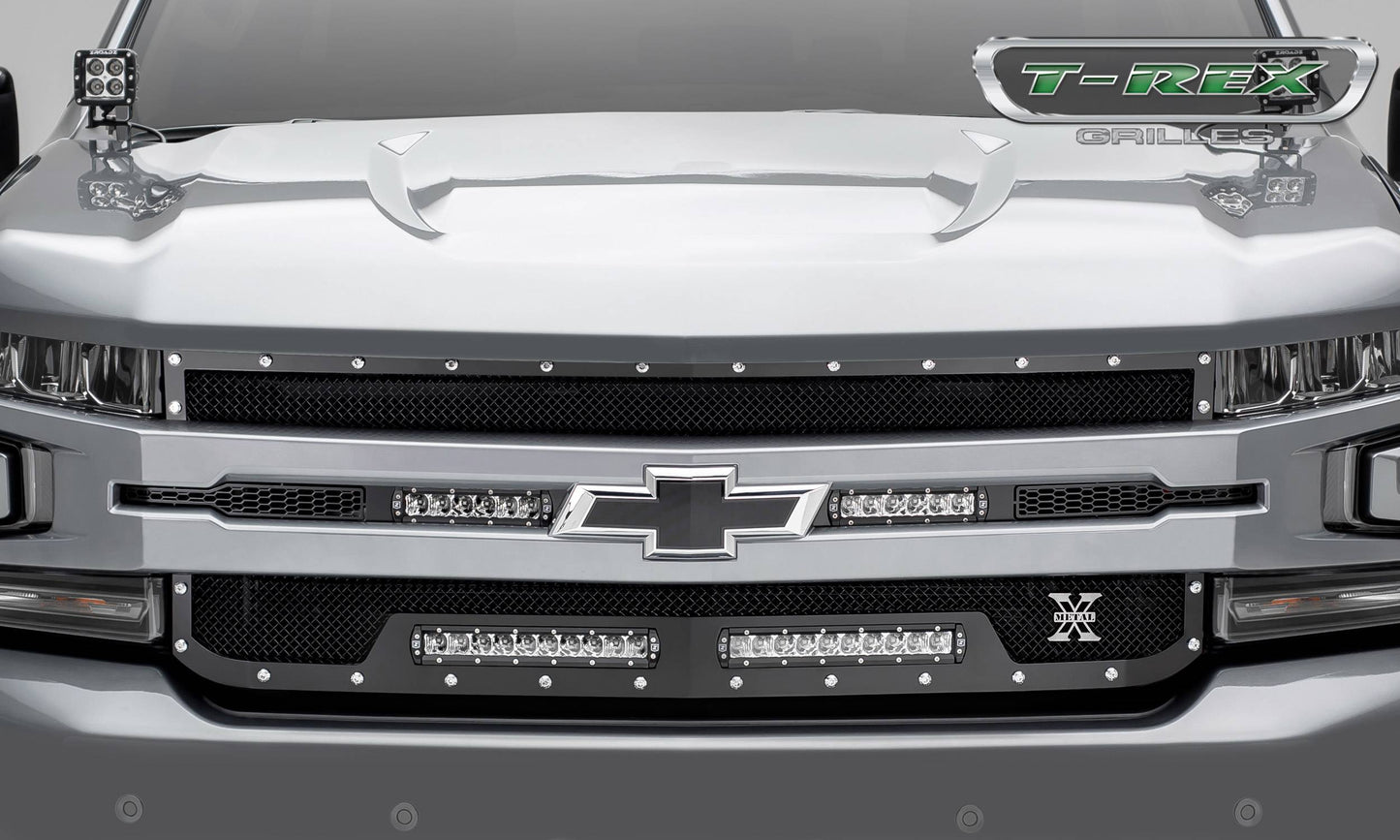 T-Rex 2019 Chevrolet Silverado 1500 Torch Grille, 1 Pc, Replacement (Black Mild Steel)