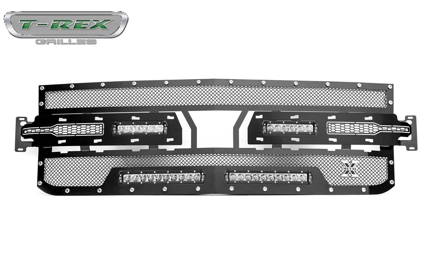 T-Rex 2019 Chevrolet Silverado 1500 Torch Grille, 1 Pc, Replacement (Black Mild Steel)