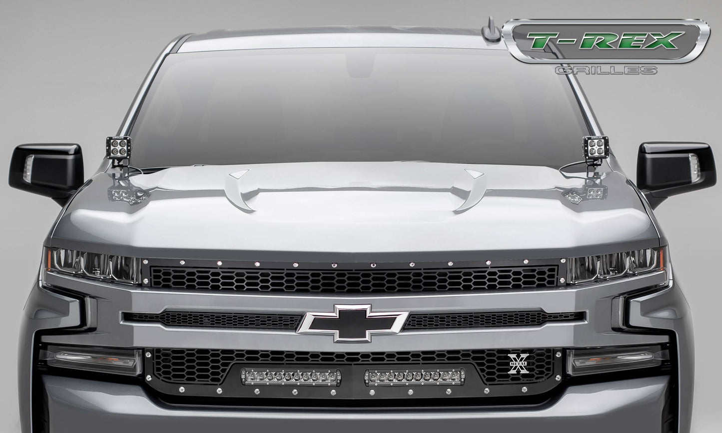 T-Rex 2019 Chevrolet Silverado 1500 Laser Torch Grille, 1 Pc, Replacement (Black Mild Steel)