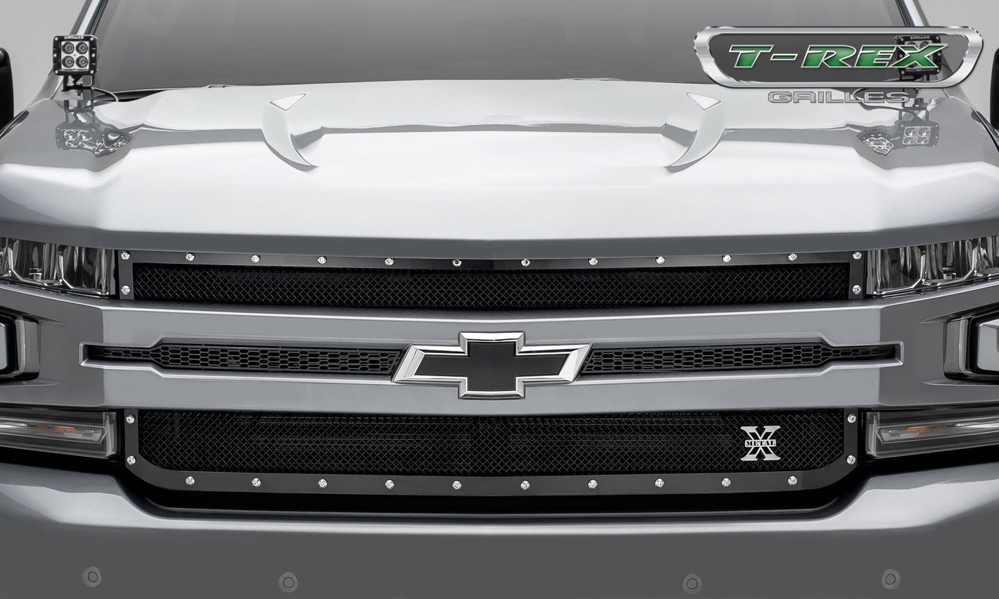 T-Rex 2019 Chevrolet Silverado 1500 X-Metal Grille, 1 Pc, Replacement (Black Mild Steel)