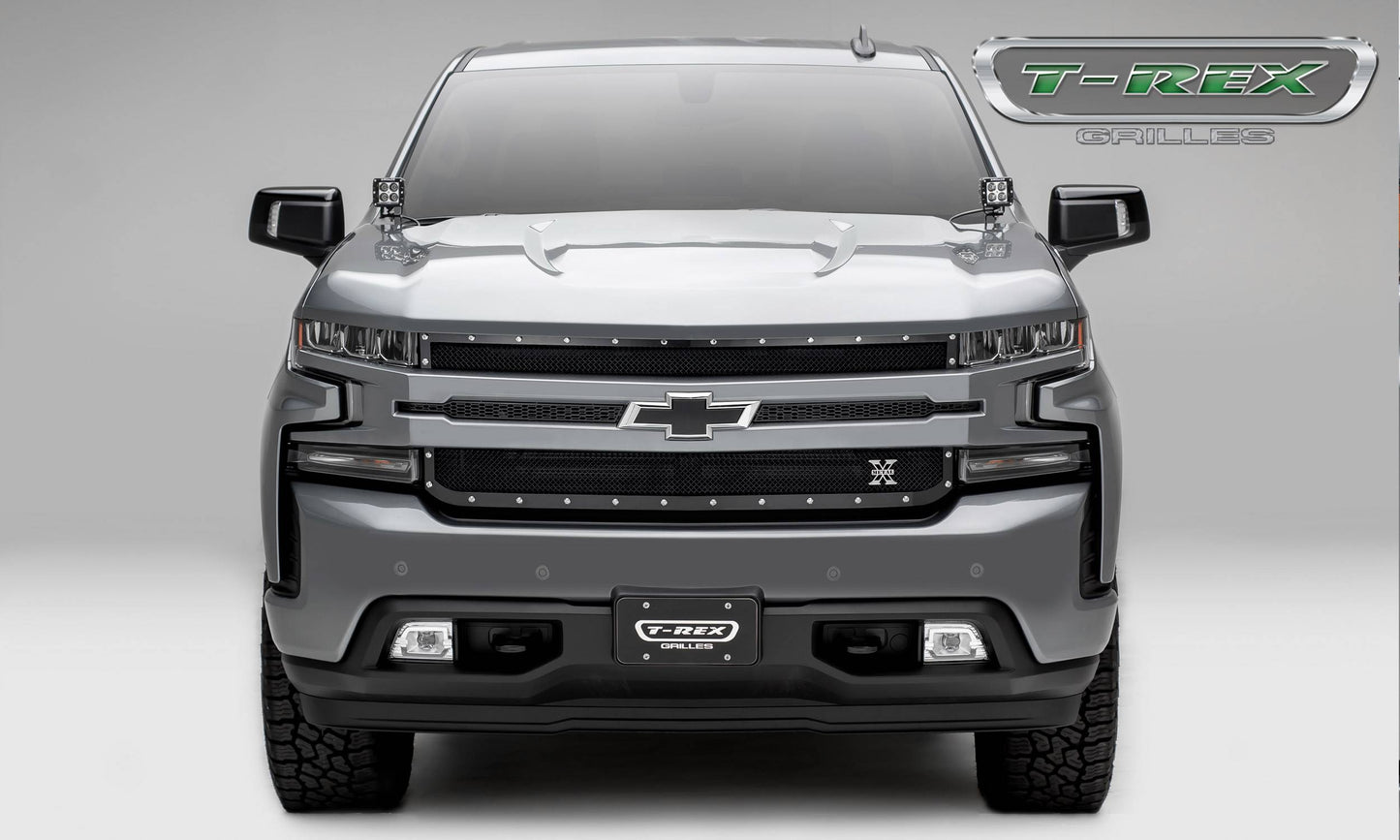 T-Rex 2019 Chevrolet Silverado 1500 X-Metal Grille, 1 Pc, Replacement (Black Mild Steel)