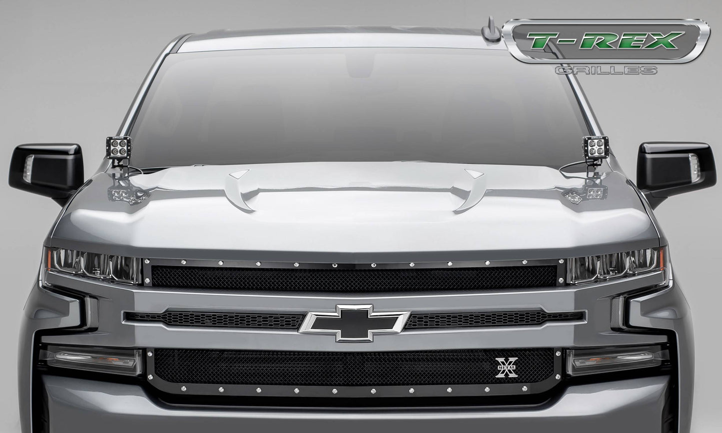 T-Rex 2019 Chevrolet Silverado 1500 X-Metal Grille, 1 Pc, Replacement (Black Mild Steel)