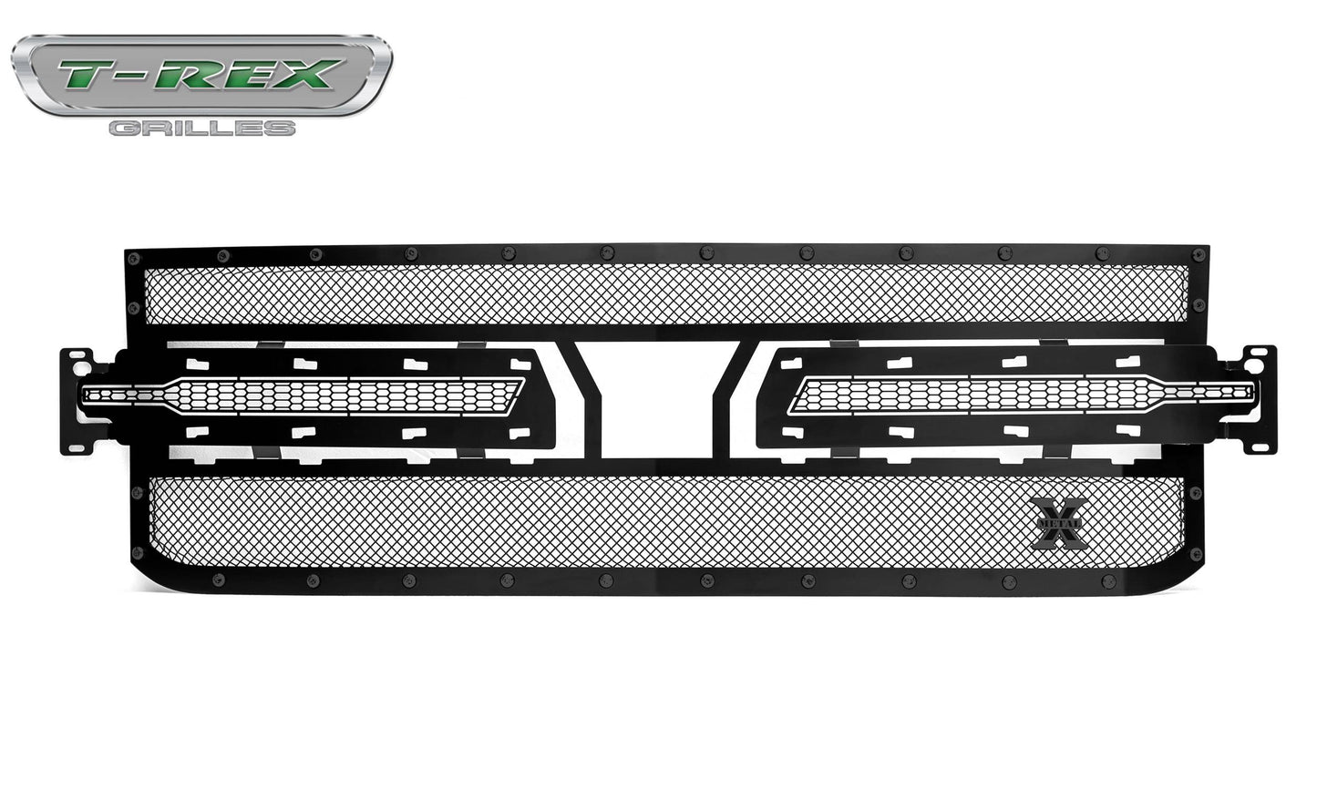 T-Rex 2019 Chevrolet Silverado 1500 Stealth X-Metal Grille, 1 Pc, Replacement (Black Mild Steel)