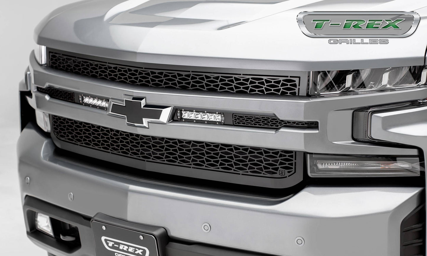 T-Rex 2019 Chevrolet Silverado 1500 ZROADZ Grille, 1 Pc, Replacement (Black Mild Steel)