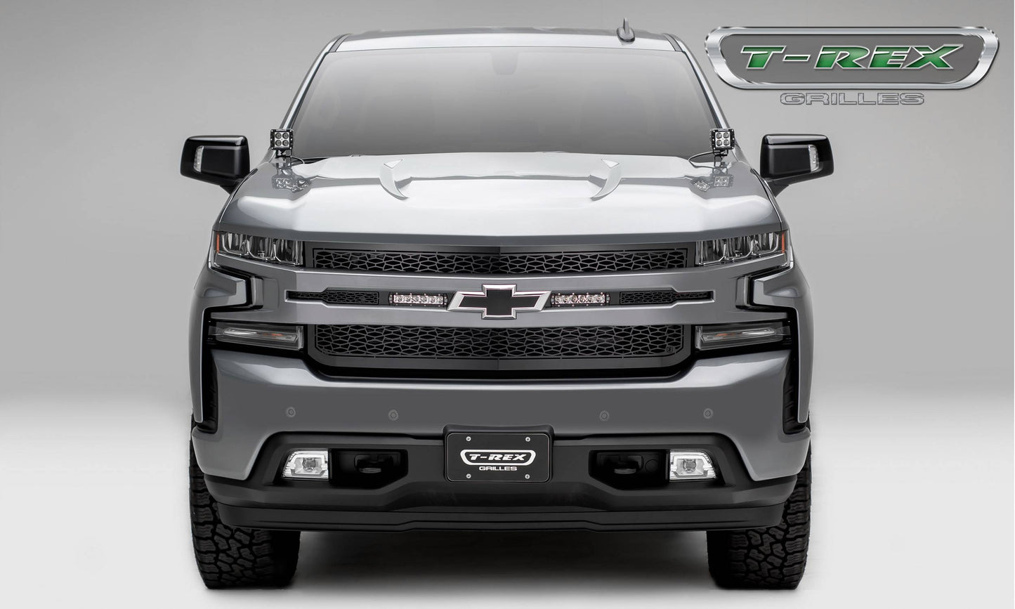 T-Rex 2019 Chevrolet Silverado 1500 ZROADZ Grille, 1 Pc, Replacement (Black Mild Steel)