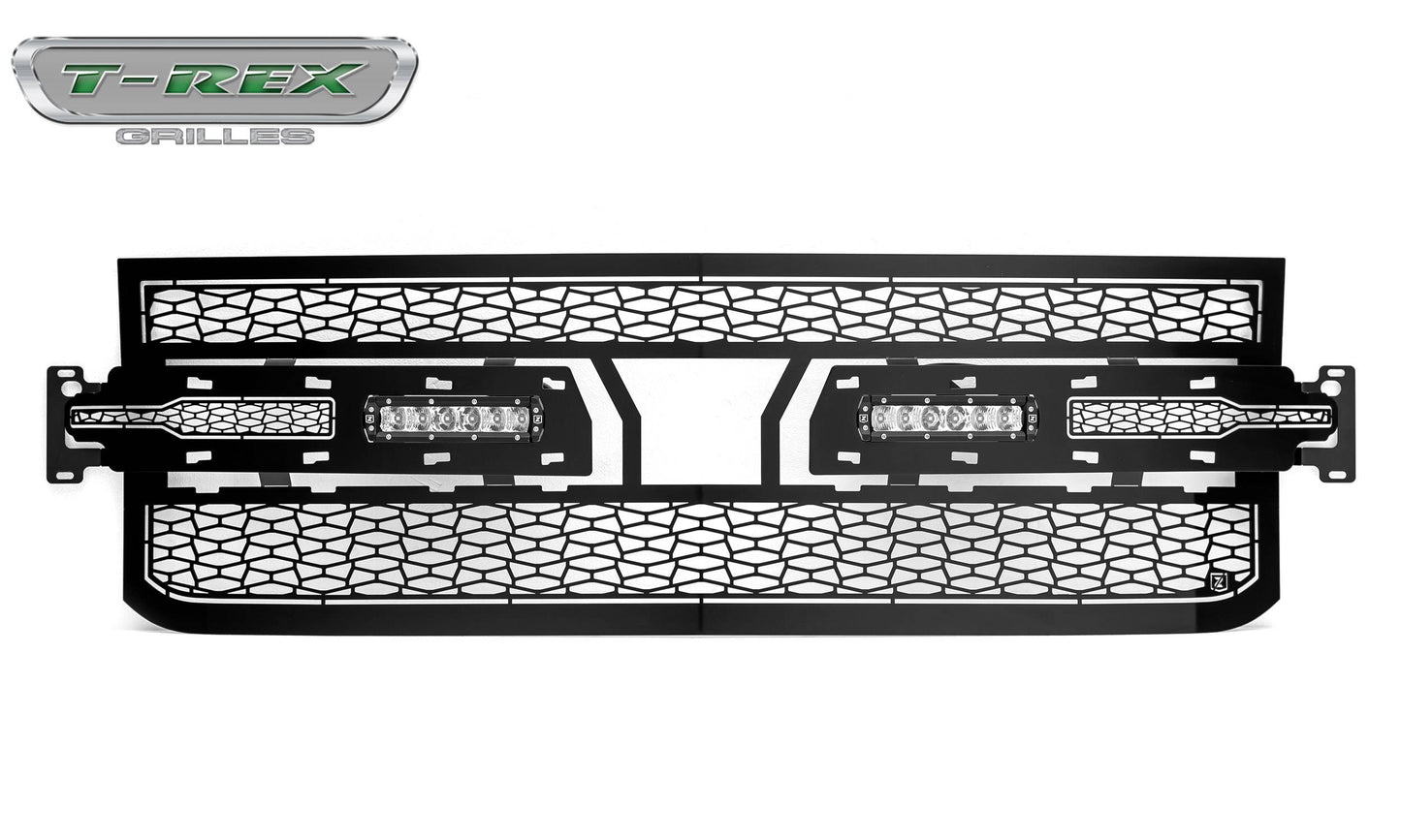 T-Rex 2019 Chevrolet Silverado 1500 ZROADZ Grille, 1 Pc, Replacement (Black Mild Steel)