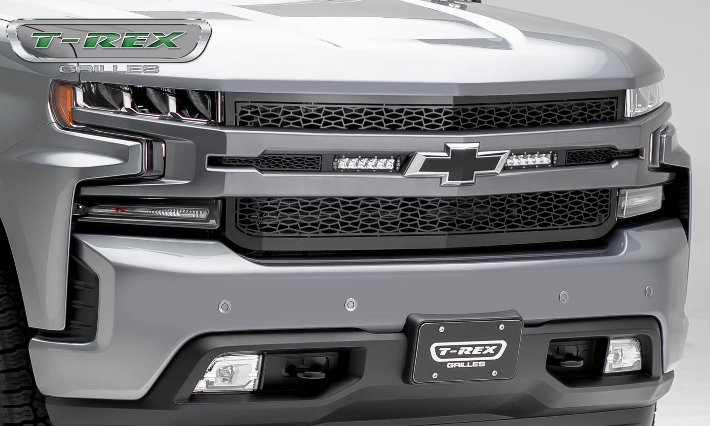 T-Rex 2019 Chevrolet Silverado 1500 ZROADZ Grille, 1 Pc, Replacement (Black Mild Steel)