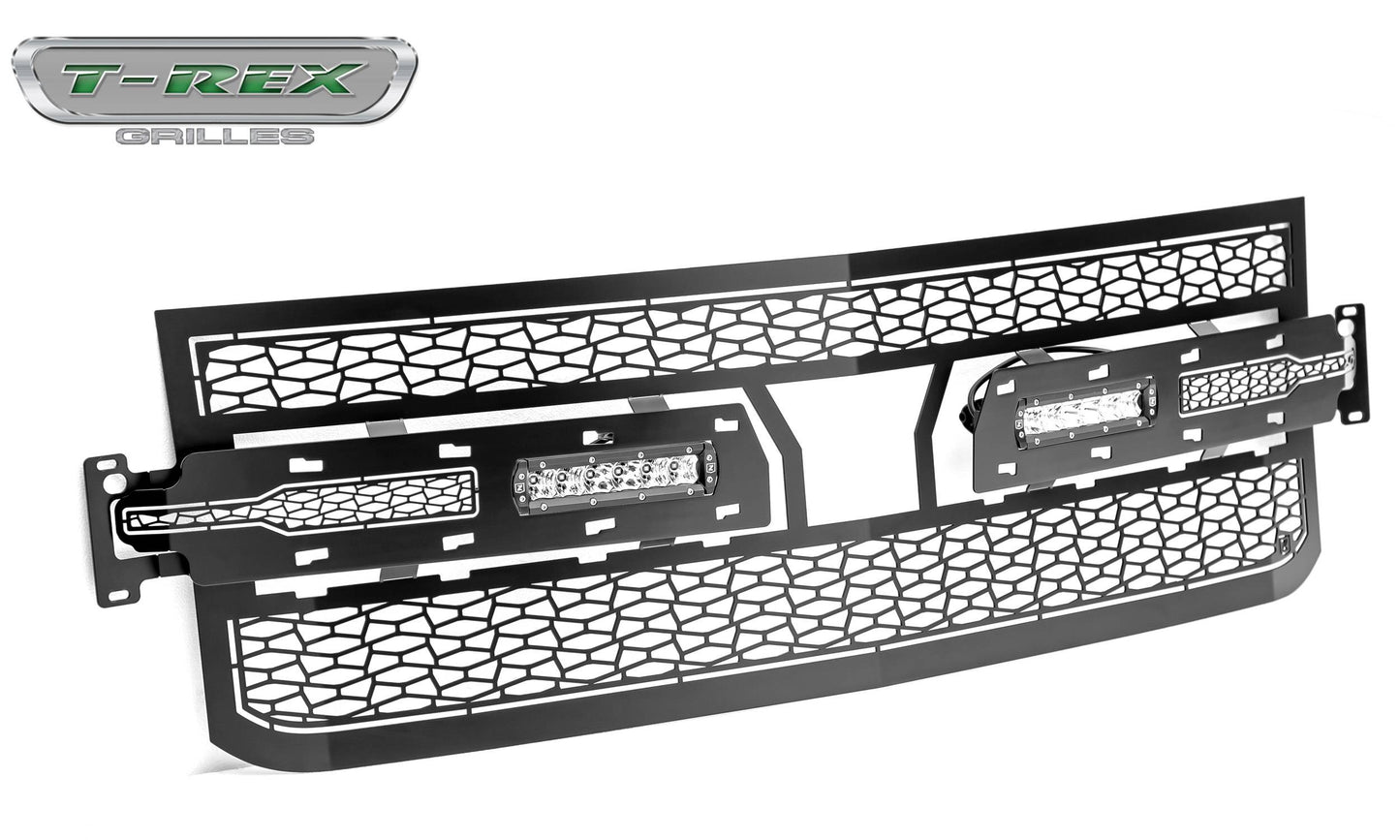 T-Rex 2019 Chevrolet Silverado 1500 ZROADZ Grille, 1 Pc, Replacement (Black Mild Steel)