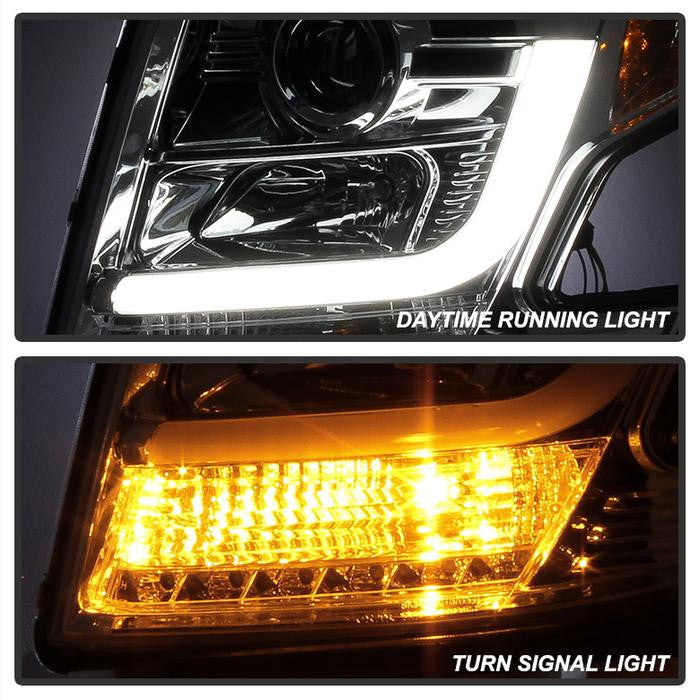 2015 -2016 Chevy Tahoe / Suburban Projector Headlights - DRL LED - Chrome