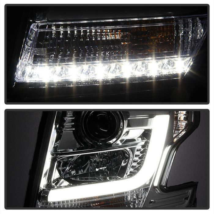 2015 -2016 Chevy Tahoe / Suburban Projector Headlights - DRL LED - Chrome