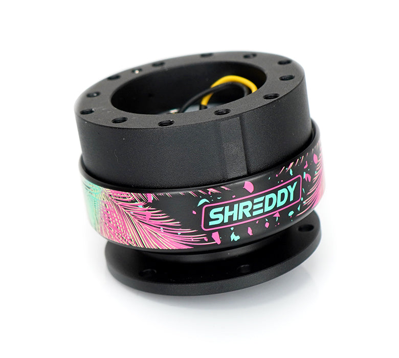 NRG Gen 2.0 Black/Shreddy edition color Ring Steering Wheel Quick Release (Shreddy Collaboration)