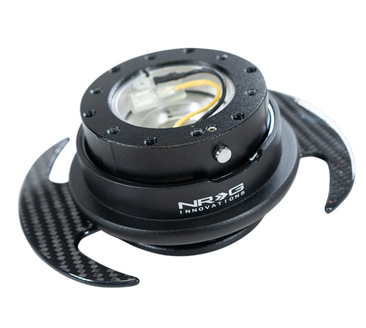 NRG Gen 3.0 Balck/Carbon Fiber Ring Steering Wheel Quick Release