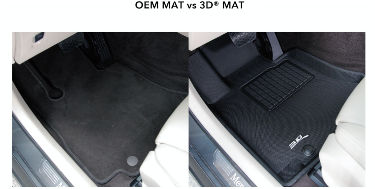 3D MAXpider Kagu All-Weather Custom Fit Floor Liner 2018–2019 Tesla Model 3 (Front & Rear)