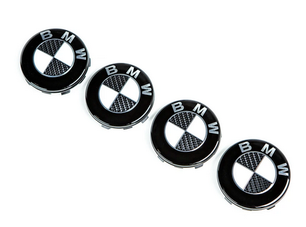 BMW Carbon Floating Wheel Center Cap Set - 56mm