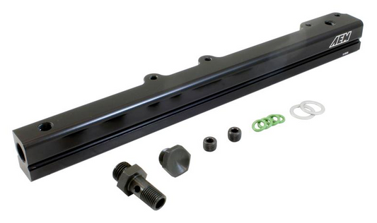 AEM 96-00 Civic CX/DX/LX/EX & 96-97 Del Sol S/Si Black Fuel Rail