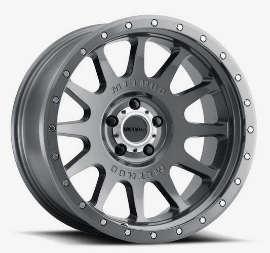 Method MR605 NV 20x10 -24mm Offset 5x5.5 108mm CB Gloss Titanium Wheel