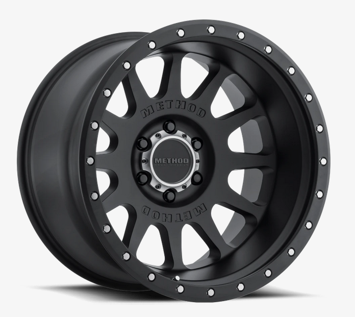 Method MR605 NV 20x10 -24mm Offset 6x5.5 106.25mm CB Matte Black Wheel