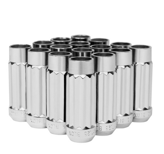 BLOX Racing 12-Sided P17 Tuner Lug Nuts 12x1.25 - Chrome Steel - Set of 16