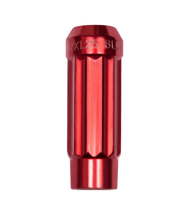 BLOX Racing 12-Sided P17 Tuner Lug Nut 12x1.5 - Red Steel - Single Piece