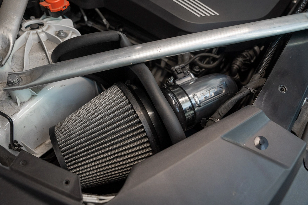 HPS Performance Short Ram Air Intake Kit 2020-2023 BMW X6 3.0L Turbo B58 G06 (Includes Heat Shield)