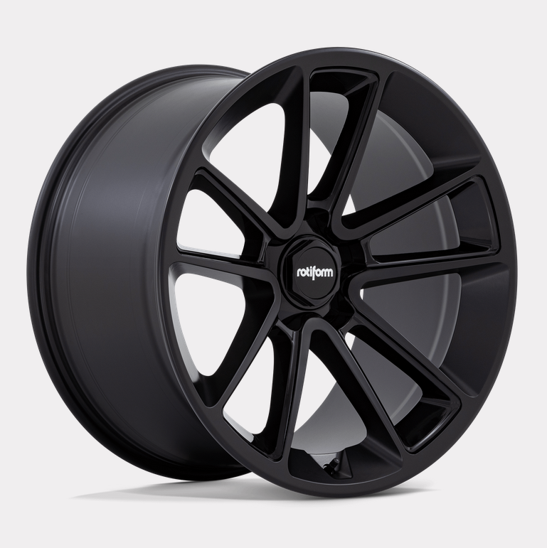 22x12 Rotiform BTL Matte Black w/ Black Cap