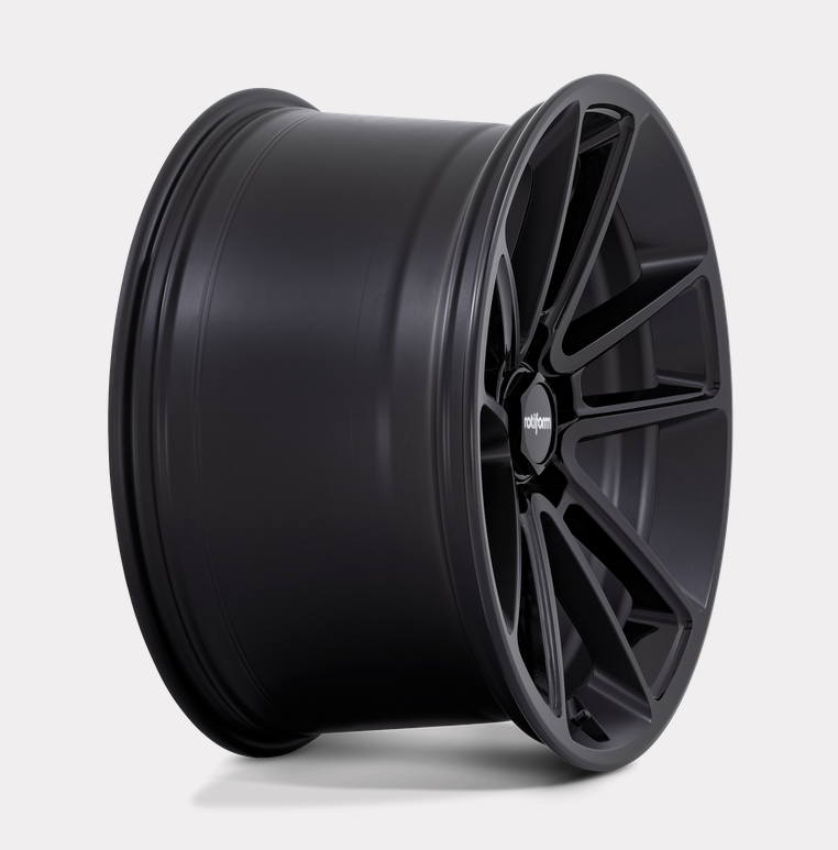 22x12 Rotiform BTL Matte Black w/ Black Cap