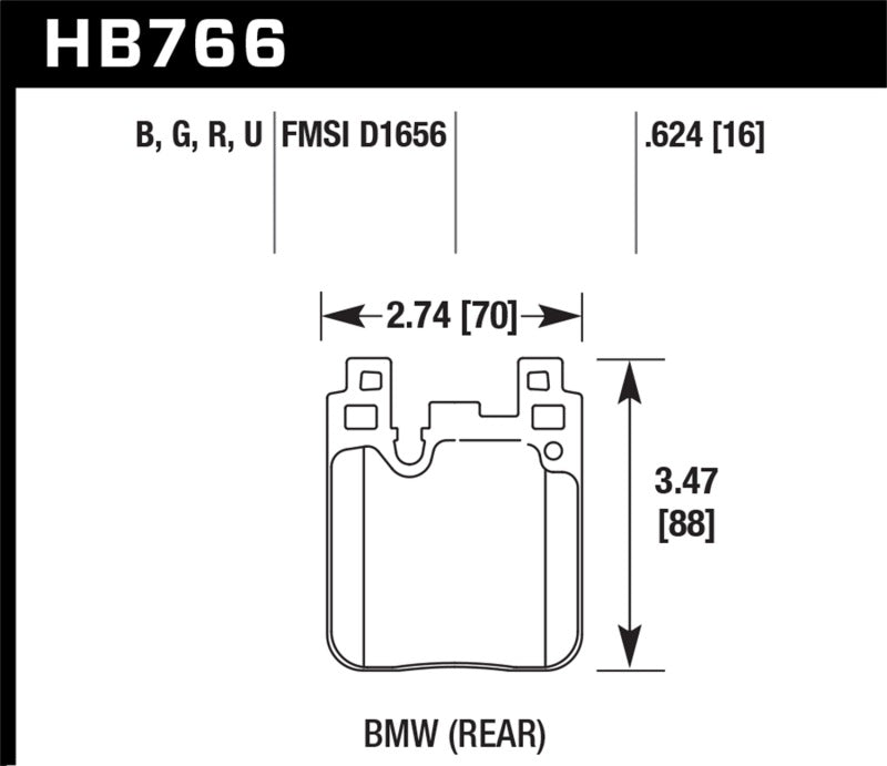 Hawk Performance Ceramic Street Rear Brake Pads 14-20 BMW 2-Series / 12-18 BMW 3-Series