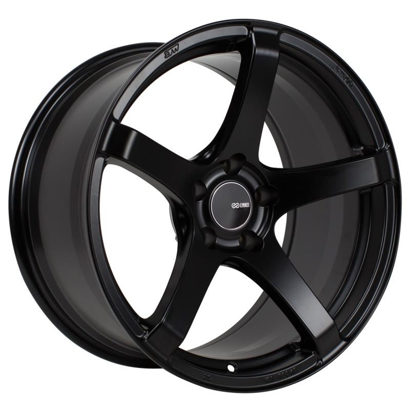 18x9.5 Enkei Kojin 35mm Offset 5x120 Bolt Pattern 72.6mm Bore Dia Matte Black Wheel