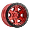 Black Rhino Reno Beadlock 17x8.5 5x127 ET-38 CB 71.6 Candy Red w/Black Ring & Black Ring Wheel