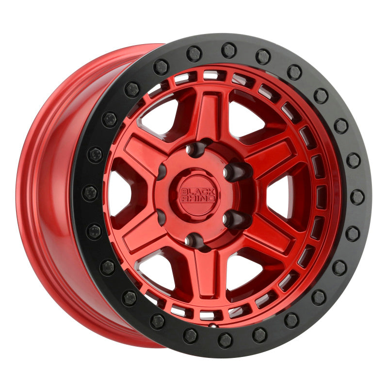 Black Rhino Reno Beadlock 17x8.5 6x139.7 ET-30 CB 112.1 Candy Red w/Black Ring & Black Ring Wheel