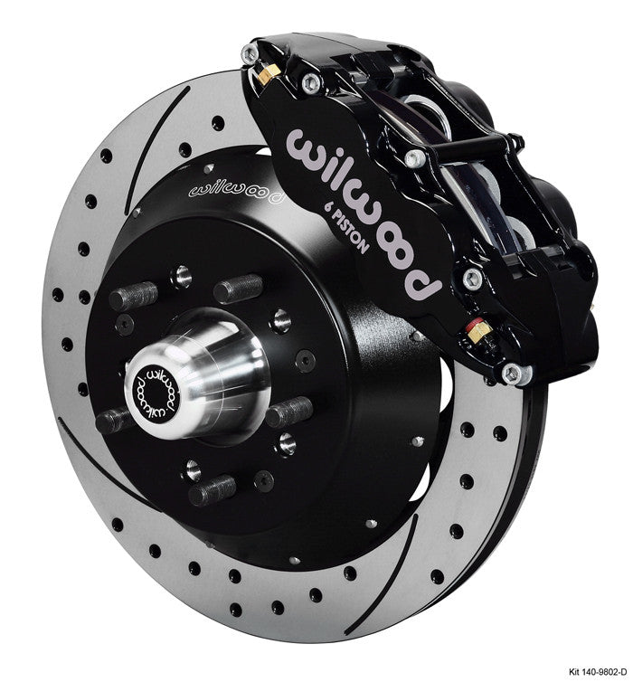 Wilwood Forged Narrow Superlite 6R Drilled Big Brake Front Brake Kit (Hub) 1974-1980 Ford Mustang II / Pinto (original disc brake spindle only)