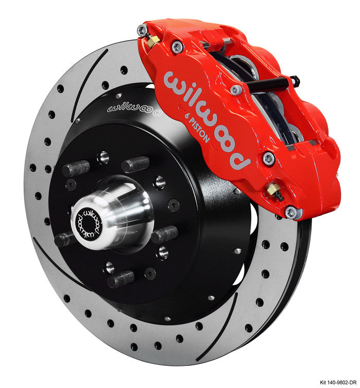 Wilwood Forged Narrow Superlite 6R Drilled Big Brake Front Brake Kit (Hub) 1974-1980 Ford Mustang II / Pinto (original disc brake spindle only)