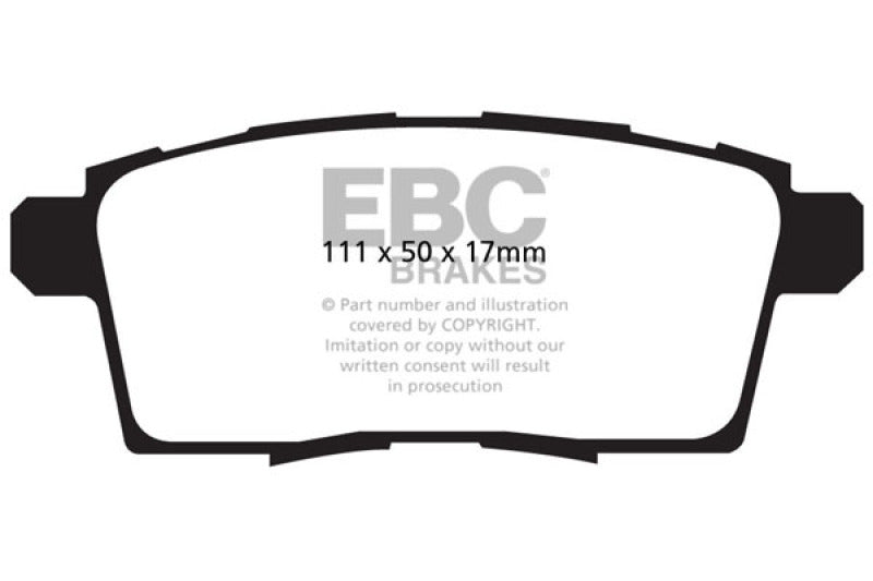 EBC 06-08 Ford Edge 3.5 2WD Yellowstuff Rear Brake Pads