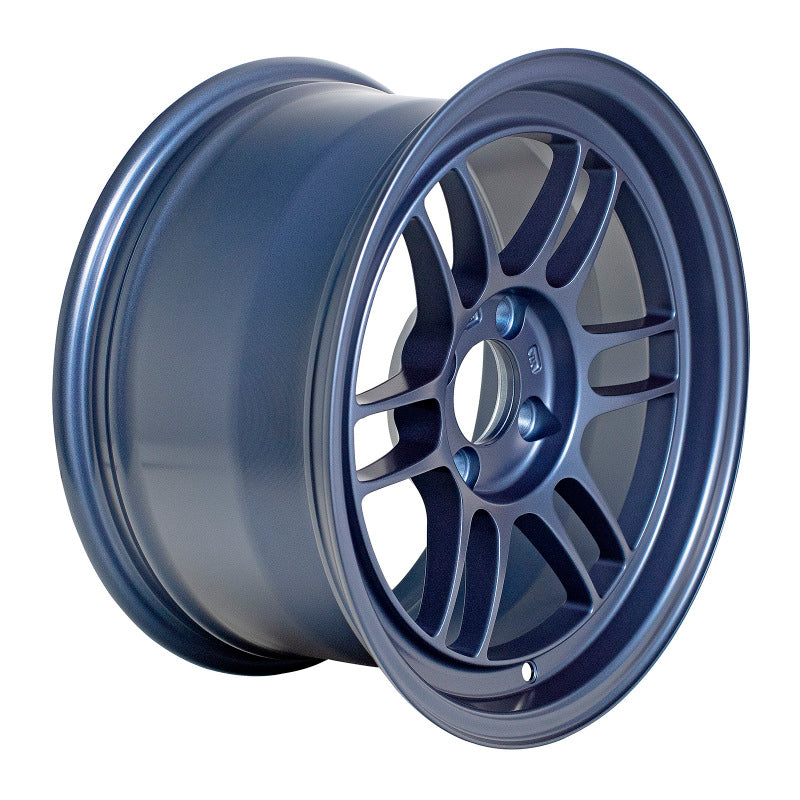 15x8.0 Enkei RPF1 4x100 28mm Offset 5 Hub Bore Matte Blue Wheel