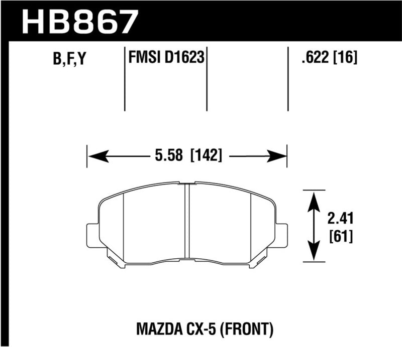 Hawk 13-16 Mazda CX-5 LTS Front Brake Pads