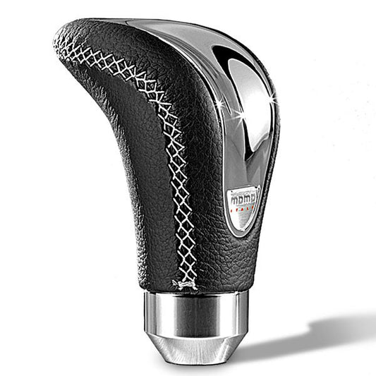 Momo Combat Evo Leather w/Chrome Insert Shift Knob