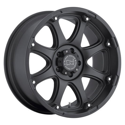 17x9.0 Black Rhino Glamis Matte Black Wheel