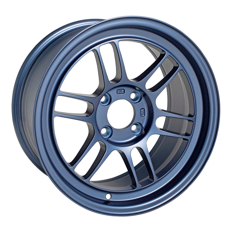 15x8.0 Enkei RPF1 4x100 28mm Offset 5 Hub Bore Matte Blue Wheel