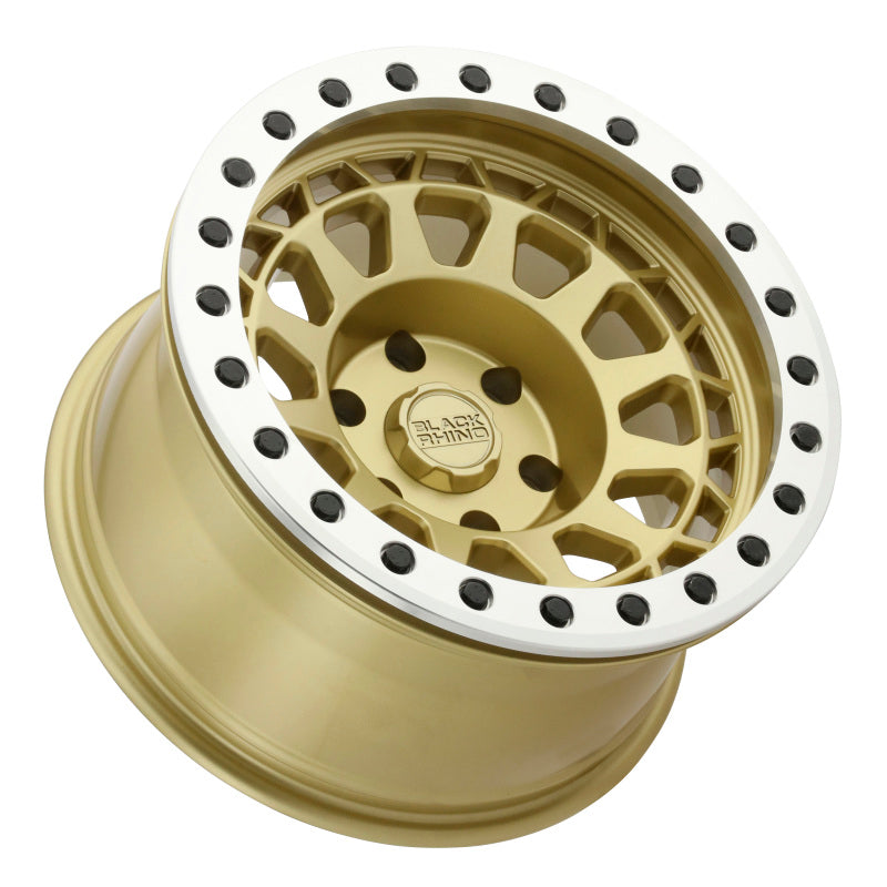 Black Rhino Primm Beadlock 17x8.5 6x139.7 ET00 CB 112.1 Matte Gold w/Machined Ring Wheel