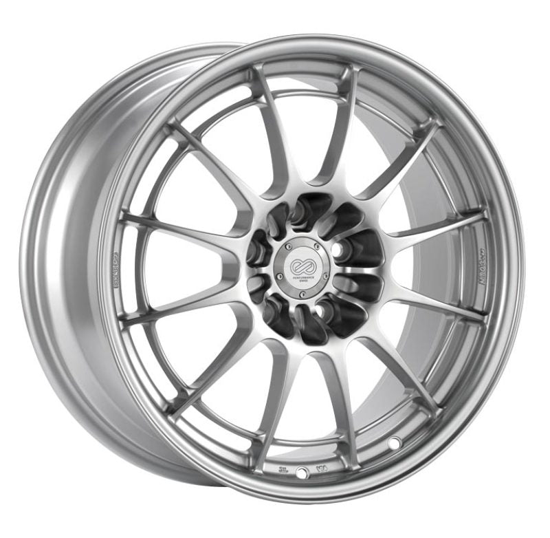 18x10.0 Enkei NT03+M, 5x120 25mm Offset 72.6mm Bore Silver Wheel