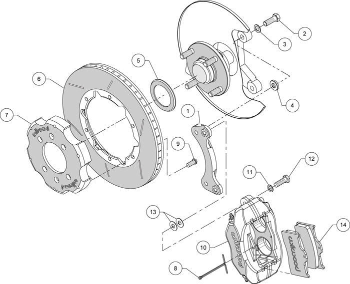 Wilwood Forged Dynalite Big Brake Front Brake Kit 1989-2005 Mazda Miata