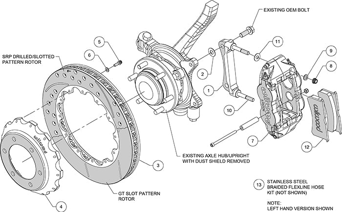 Wilwood Forged Narrow Superlite 6R Big Brake Front Brake Kit 2005-2016 Toyota Tacoma (12.88")