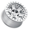 Black Rhino Reno Beadlock 17x8.5 5x127 ET-38 CB 71.6 Silver w/Mirror Face & Silver Bolts Wheel