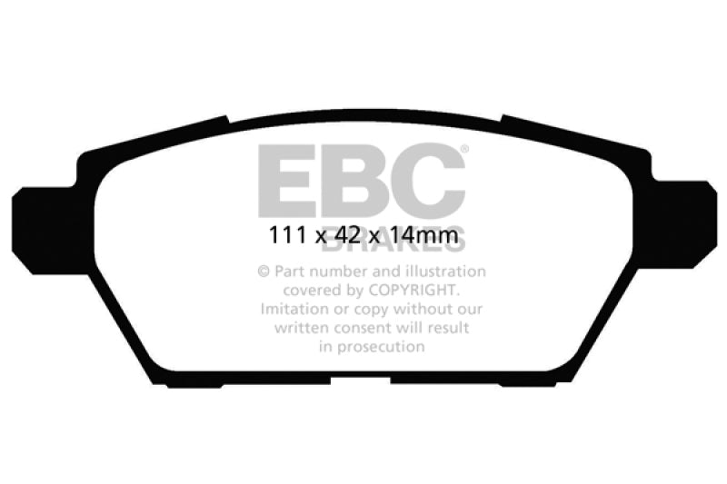 EBC 06-09 Ford Fusion 2.3 Greenstuff Rear Brake Pads