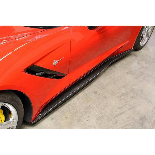 APR Carbon Fiber Side Rocker Extension 2014-up Chevrolet Corvette C7